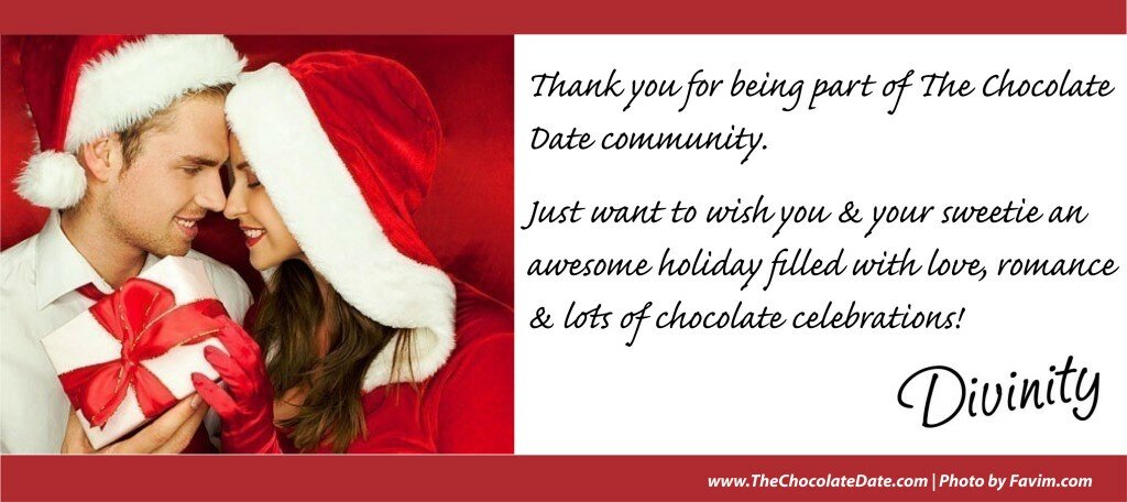 TheChocolateDate.com Happy Holidays message