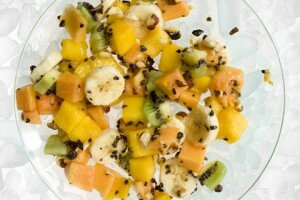 tropical fruit salad w cacao nibs chow.com